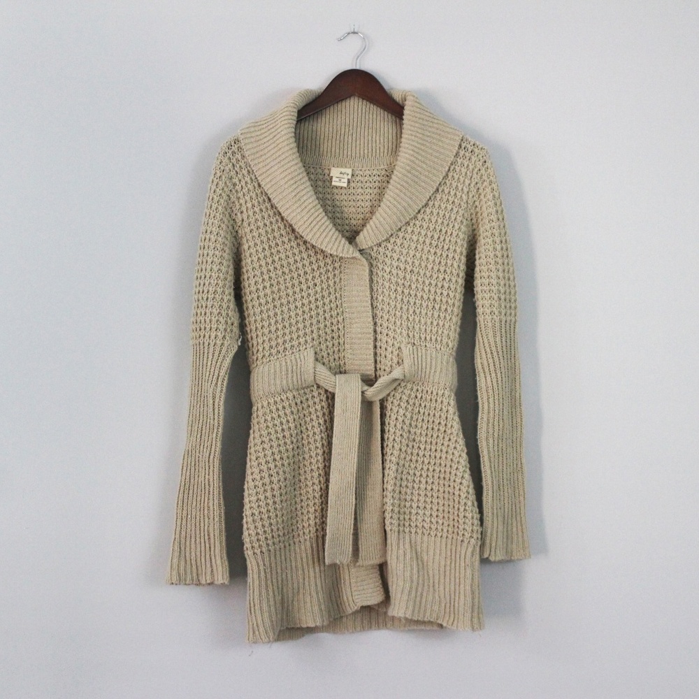 Daytrip long chunky knit cardigan with tie waist